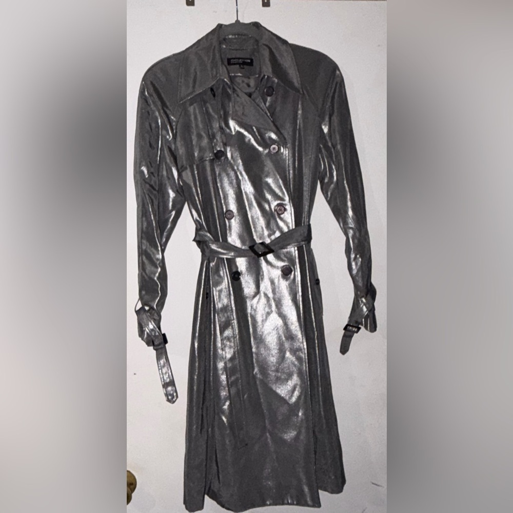 Jones New York Shimmering Silver Coat - Picture 2 of 8